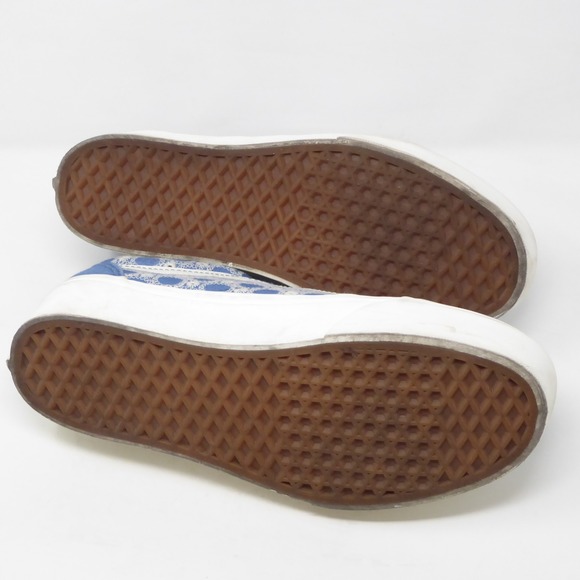 Vans Old Skool Stackform Denim Mix Floral Print Blue White Women Shoes Size 10 - Picture 5 of 8